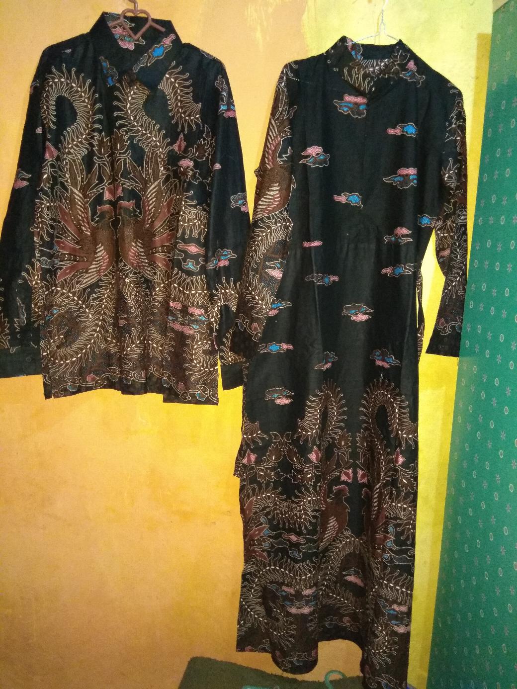 Baju Batik Couple Dress Gamis Muslim Pasangan Keluarga 2021