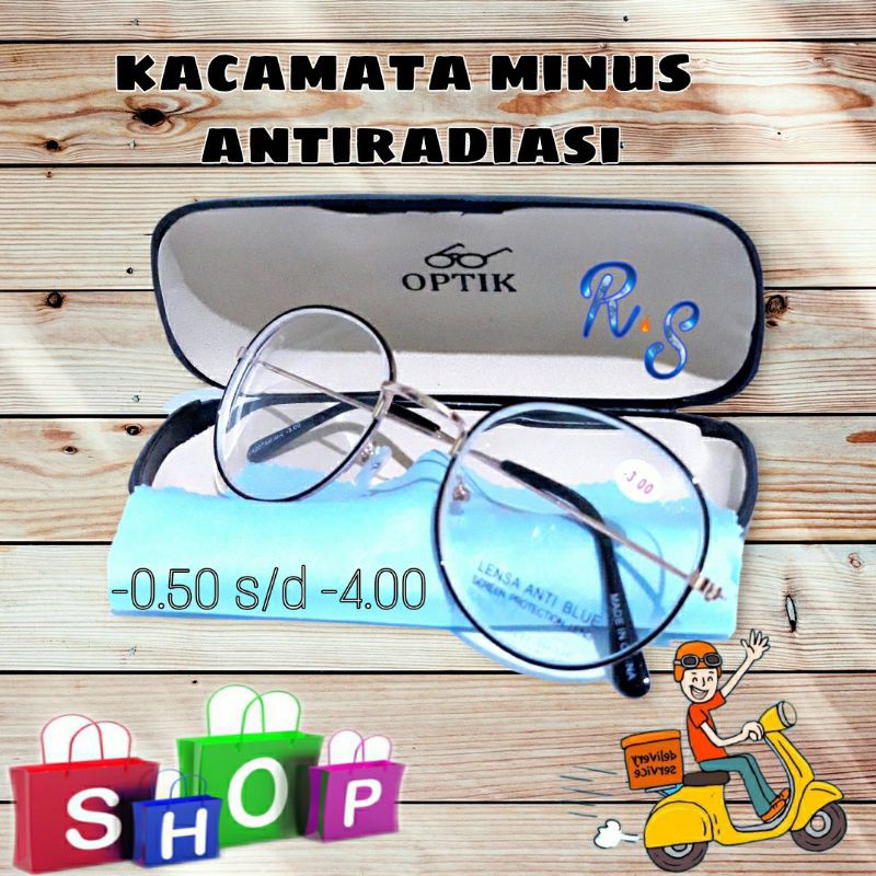 frame besi lensa minus#kacamata minus besi oval anti radiasi rose/black gold new by renol store