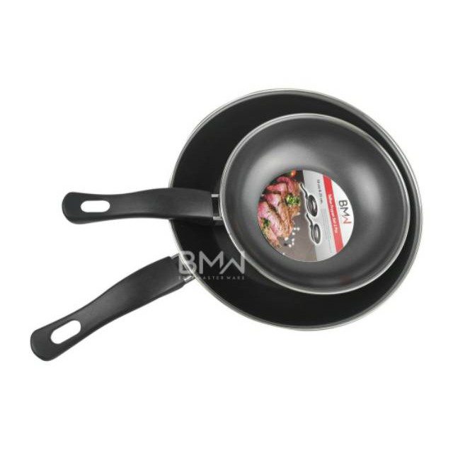 2 PCS FRY PAN BMW MARBEL - FRYPAN TEFLON SET ANTI LENGKET
