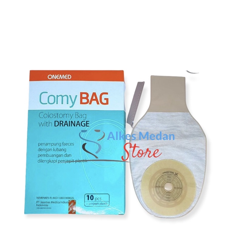 Colostomy Bag Onemed / Kantung Kolostomi One med / Comy Bag w Drainage  Satuan