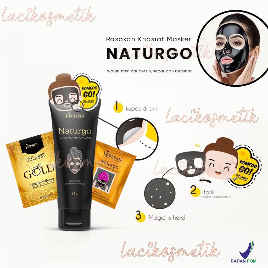 ✨LACI✨ HANASUI NATURGO PEEL OF MASK/NATURGO HITAM GOLD TUBE MASKER KOMEDO ANTI AGING/MASKER TELUR