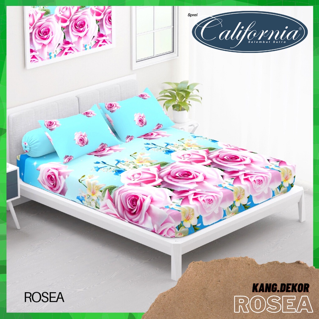 SPREI CALIFORNIA MOTIF ROSEA QUEEN KING SINGLE SIZE 160X200 180X200 120X200 SPREI NO 1 2 3 MURAH SEP