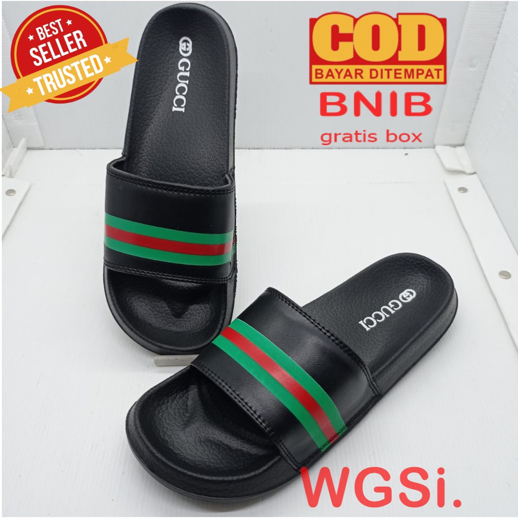 Sandal Slide Gucci Pria Wanita | Sandal Selop Pria Wanita | Sendal Slop Gucci | Sandal Murah | WGSi