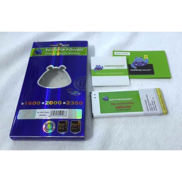 Baterai Hippo Samsung Note 4 3850mAh