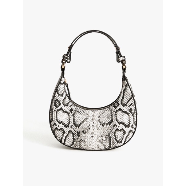 Mango Snake Leather Round Bag