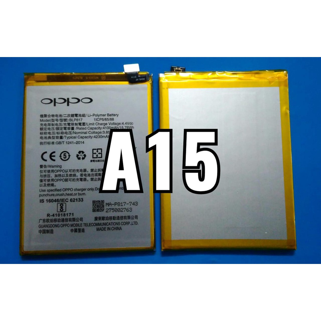 Battery Batere Batre Baterai Oppo A15 BLP817