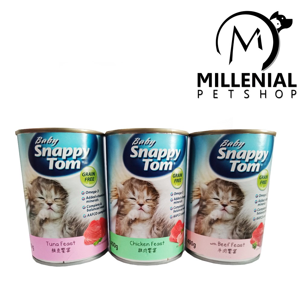 Makanan Kucing SNAPPY TOM BABY kitten 400 gr wet food kitten 400gr