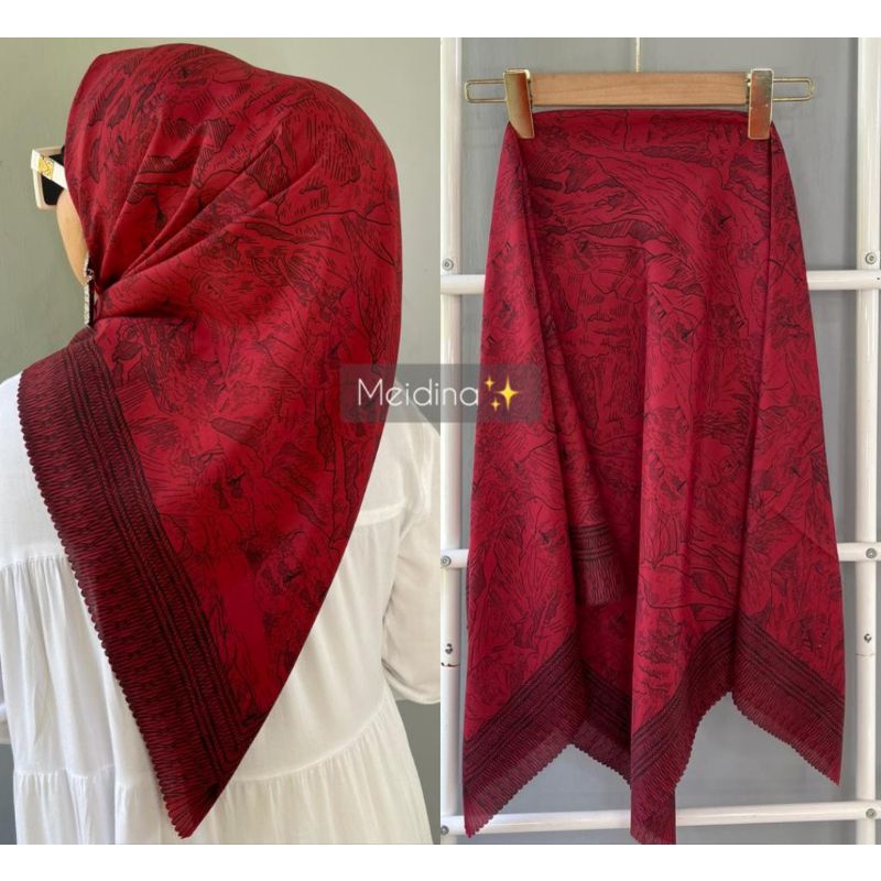 JILBAB SEGI 4 DENAY KW /KERUDUNG DENAY SEGI EMPAT DENAY KW SEGI 4 EMPAT KATUN VOAL MOTIF PREMIUM seg