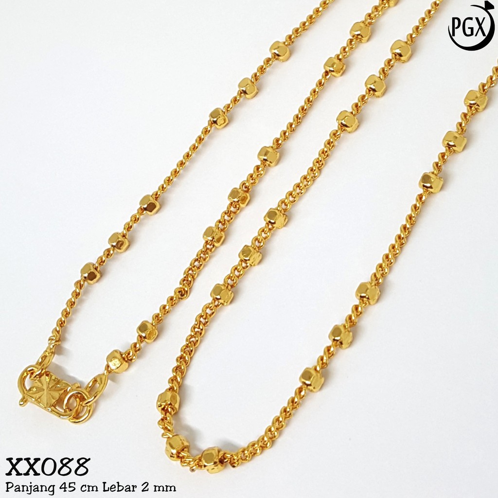 PGX Kalung Pria Wanita Xuping Perhiasan Lapis Emas Aksesoris Fashion Premium - XX088