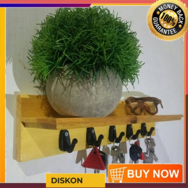 Ambalan rak dinding /gantungan baju/tempat gantungan kunci Rak baju kayu gantung / Rak baju minimali