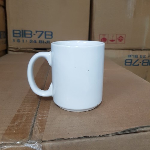 Gelas Mug Cangkir Keramik Putih Logo Panasonic