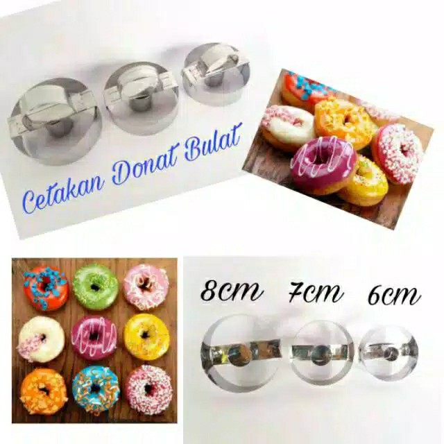 Cetakan Donat Bentuk Bulat Aluminium Stainless
