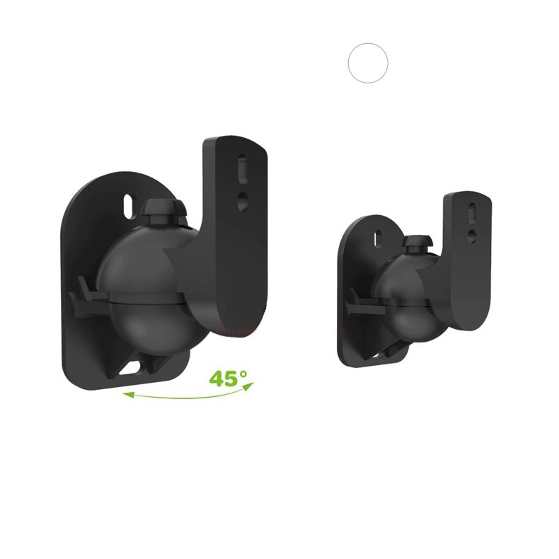 D Mount Bracket Universal Sound Speaker Wall Mount 1 Pair - SW-03B - Black