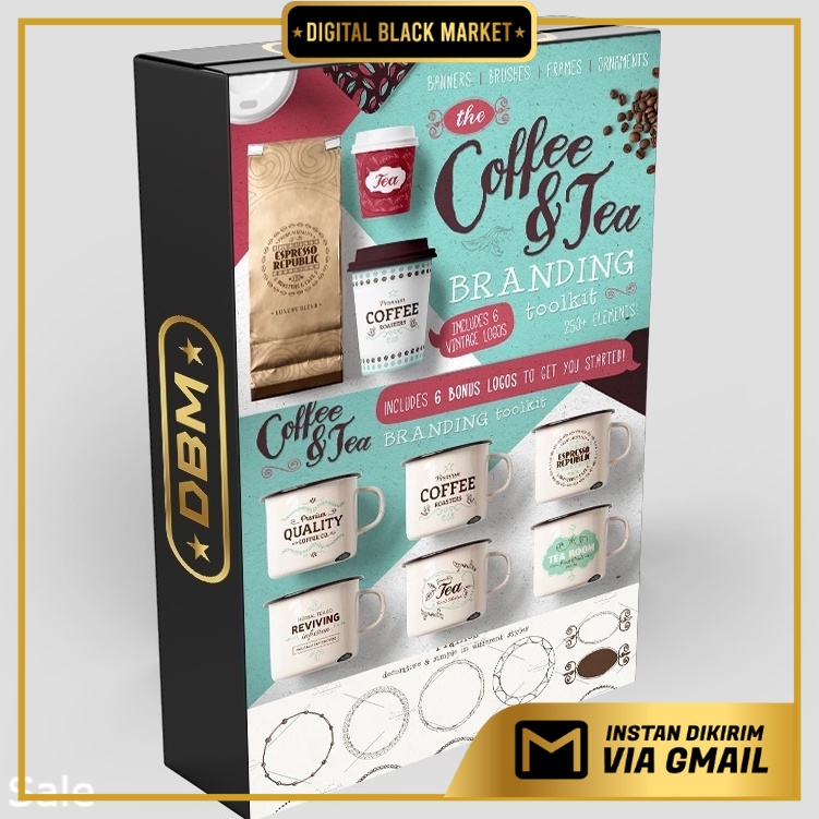 Coffee Tea Branding Toolkit - Vector Designs - Business Branding