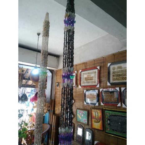 a5✩Terlaris➳ tirai kerang pintu 2 meter cantik 20 untai laut putih hitam Q56 ✩