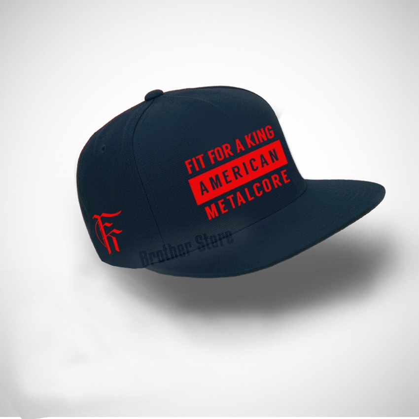 Topi Snapback  American Metalcore USA RED  - Black Premium