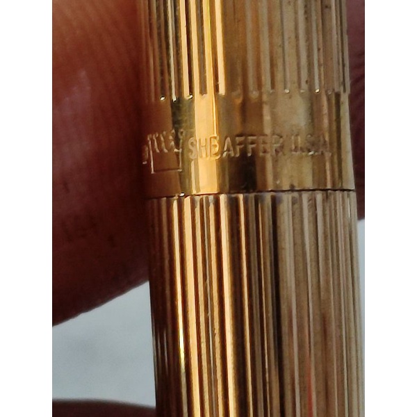 

Pulpen Sheaffer seri 585 14k Gold EltroPlate Made in USA