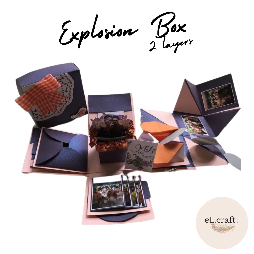 

Explosion Gift Box 2 Layers Kotak Kado Hadiah Foto Unik Kreatif