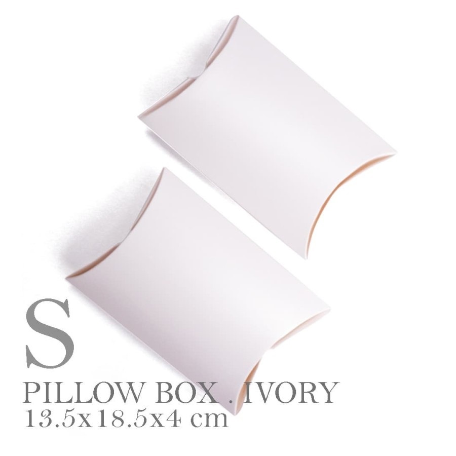 

Pillow Box Putih Size S Kotak Kado Kardus Kemasan Hadiah Hampers Dus Souvenir Bingkisan Gift Packaging 13,5x18,5x4