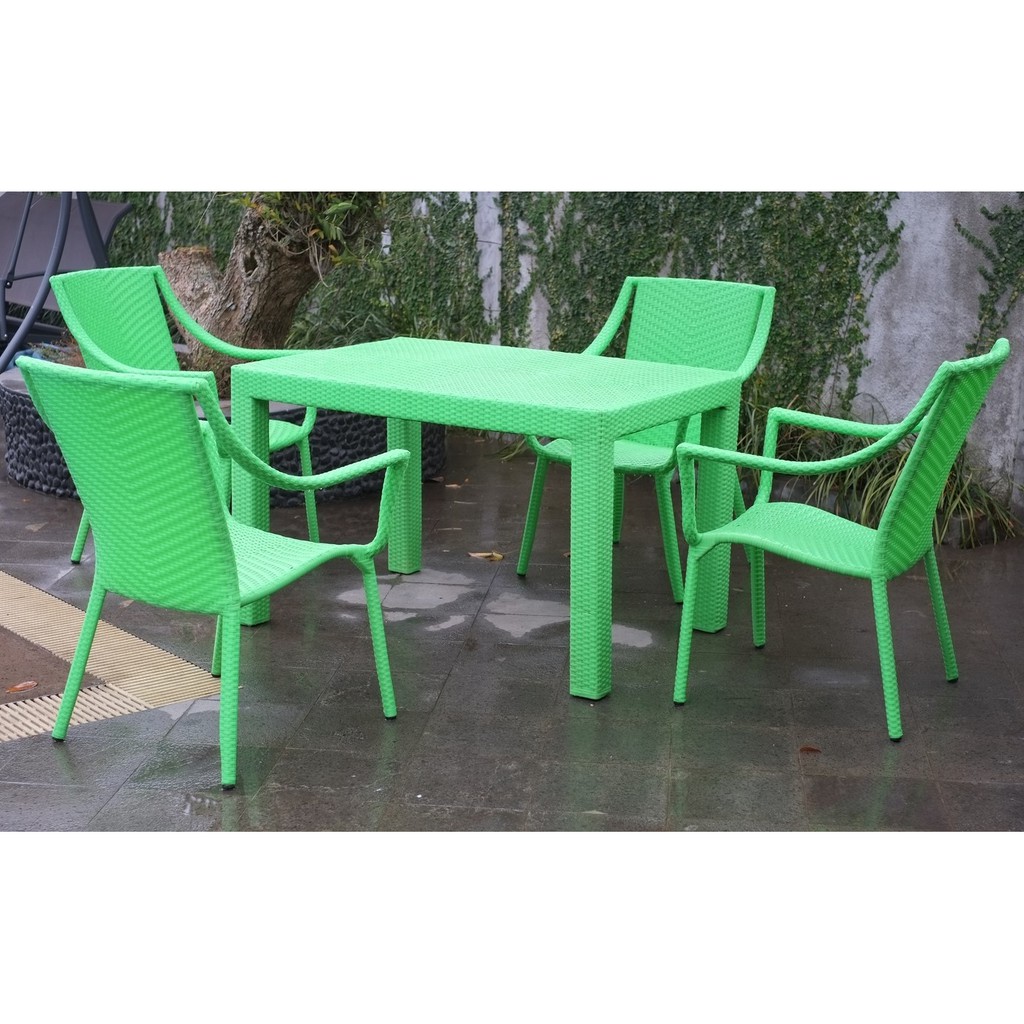 Jual Kursi Makan / Set Kursi Makan & Meja Rotan Sintetis Charlotte