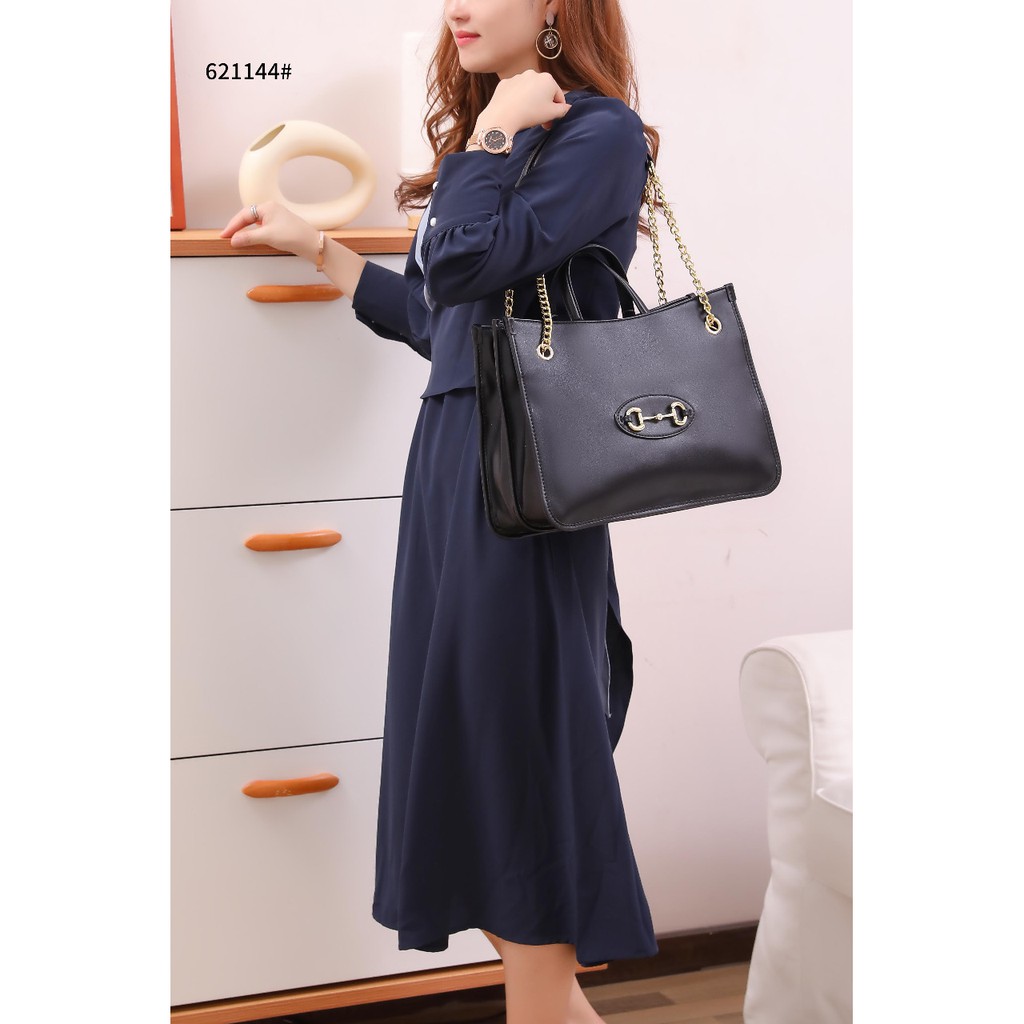 GC Horsebit Tote Bag Leather 621144