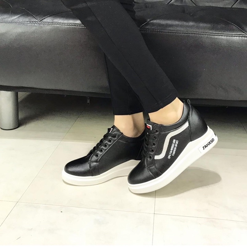 sneakers wedges a8826 tinggi 6cm sepatu sendal wanita import realpict