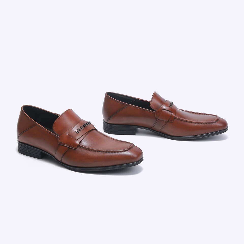 SEPATU FORMAL EVERBEST PRIA ORIGINAL PANTOFEL KULIT ASLI COKLAT EM69