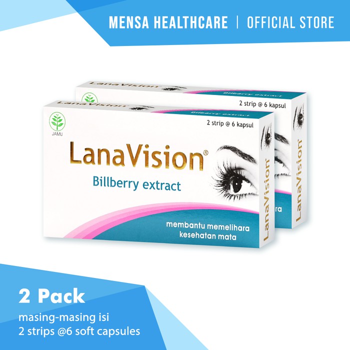 [Bundle Hemat] LanaVision Bilberry extract (Suplemen Mata Herbal / Kesehatan / Vitamin Mata / Vit / Minus / Bebas Kaca Mata)