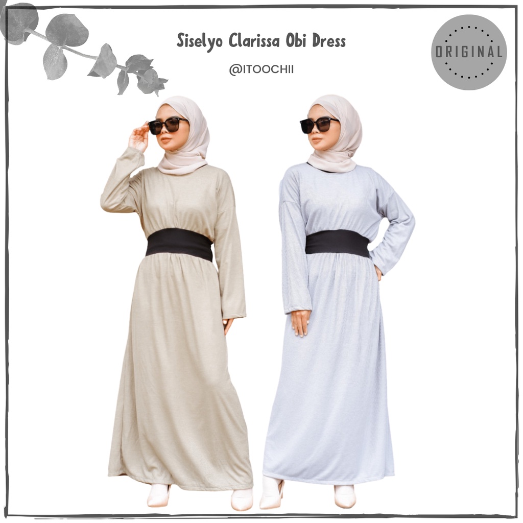 Siselyo Clarissa Obi Dress Gamis Wanita Baju Wanita Muslim Terbaru