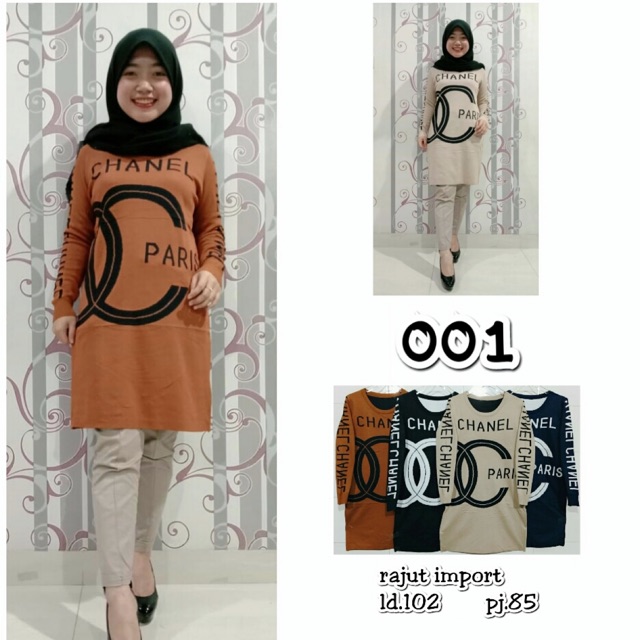 Tunik Rajut Chanel 001