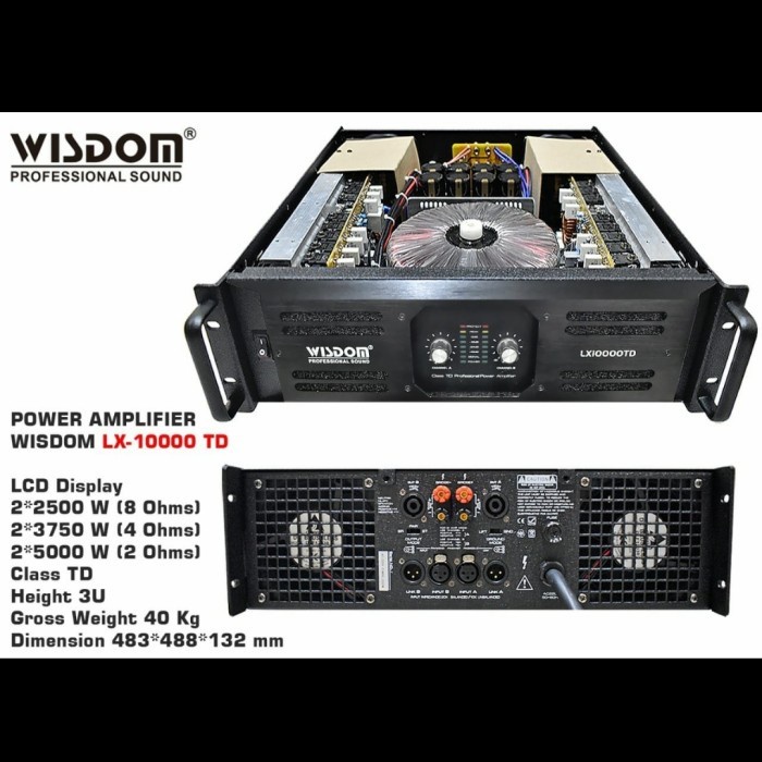 (PETI KAYU) power amplifier wisdom lx10000 / lx 10000 / LX10000TD class TD garansi original