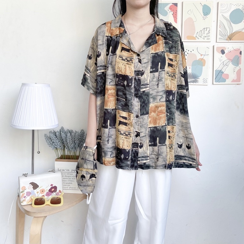 Ryu Pattern Kemeja Wanita 12D