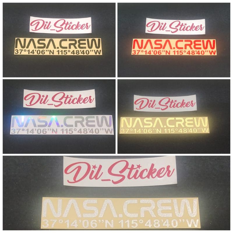 

STICKER NASA CREW KUADRAT CUTTING