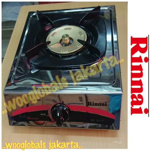 Kompor Rinnai Ri 511t Api Turbo<br />stainless 1 Tungku Kitchen Gas Stove Ri-511t Api Besar Original Asli