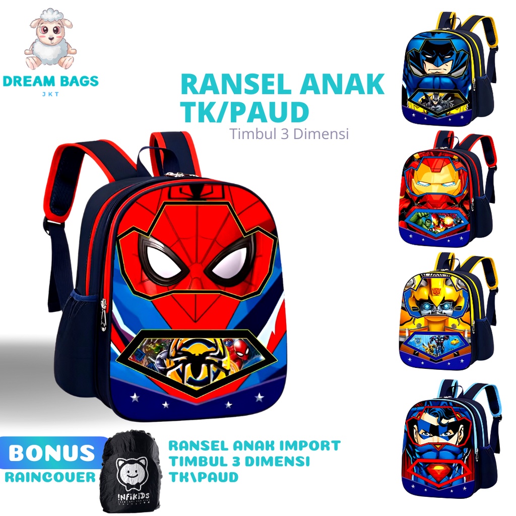 Tas Anak TK Karakter DB-1259 Tas Ransel Anak TK