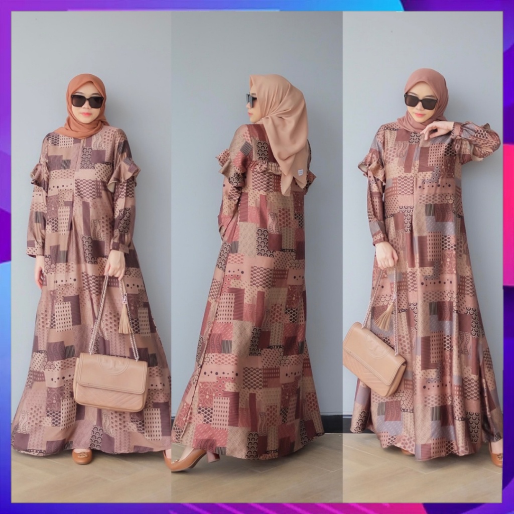 Ready Siap Kirim Indira Dress Original By Dyn Clothingline Gamis Indira Baju Wanita Baju Muslim Fash