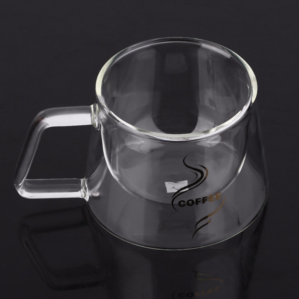 Doomed Cangkir Kopi Double Glass Coffee Mug 200 ml - Transparan