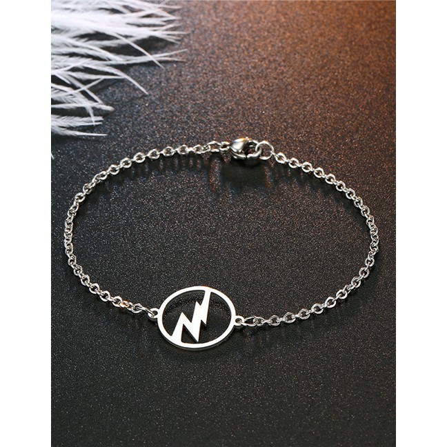 LRC Gelang Tangan Fashion Silver Stainless Steel Palm Bracelet F63930