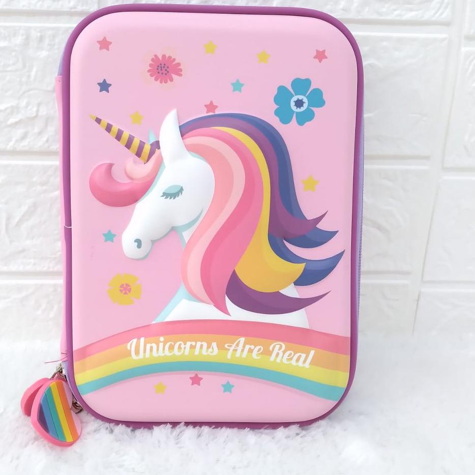 

TREND AWAL TAHUN Tempat pensil unicorn kotak pensil pensil case hardtop 3D unicorn lucu 195QOOC