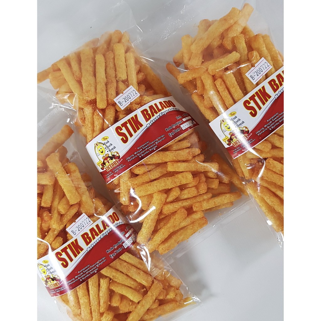 

Victory Snack - Camilan Stik Balado / Stik Stik murah isi 100 gr