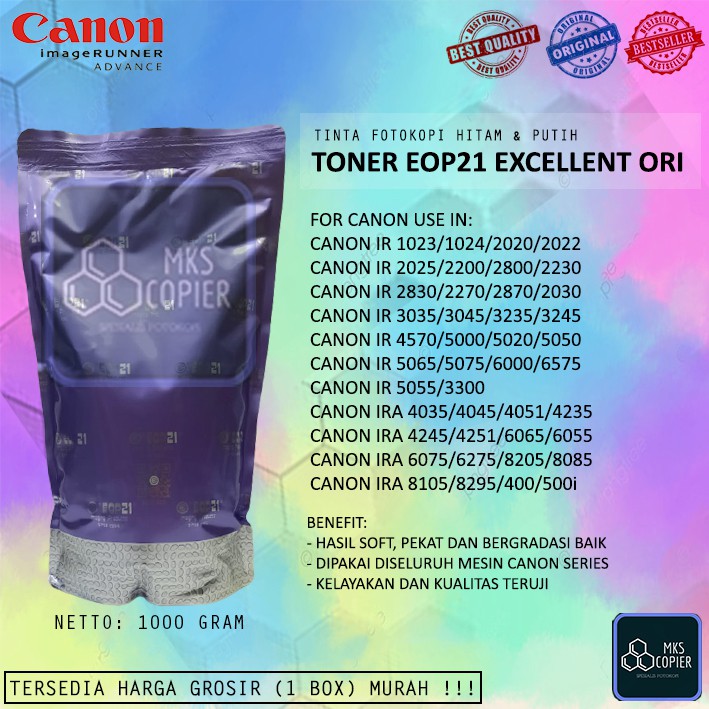 TONER CANON EOP21 BUBUK TINTA IR 3045/3045/3245/3235/4570/1023/1024 ORIGINAL UNGU