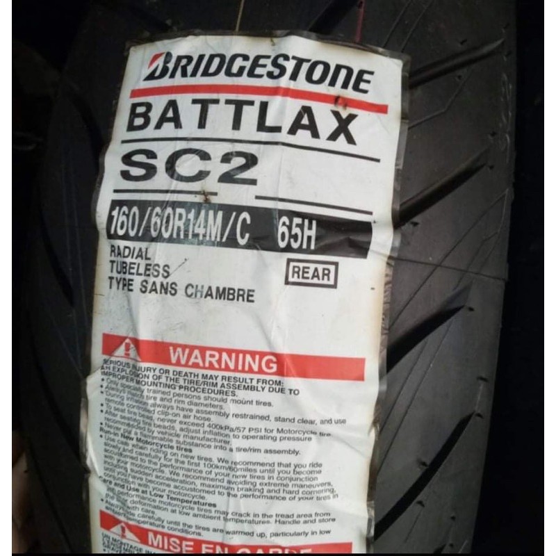 BAN LUAR BATTLAX SC 2 UK 160/60-14