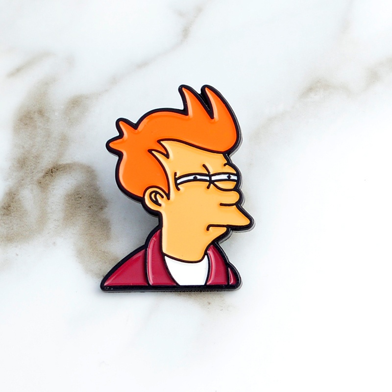 Bros Pin Enamel Desain Kartun Philip Phillips Futurama Bros Pin Desain Fry Untuk Kerah