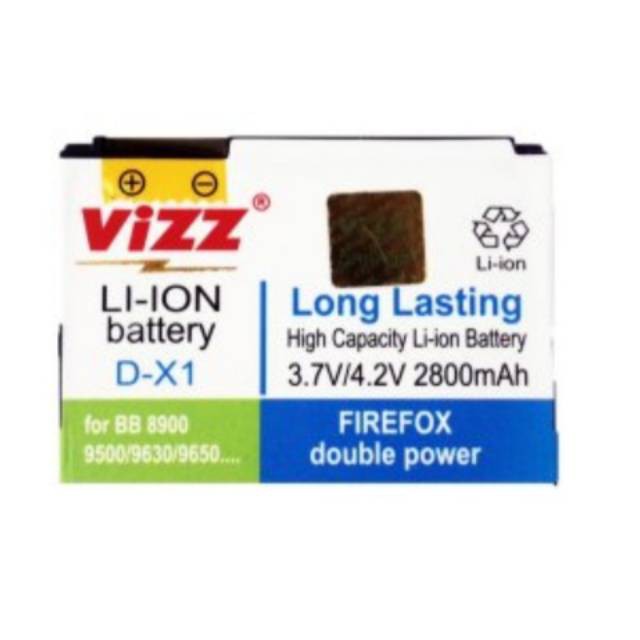 Vizz Double Power Battery Batre Baterai Vizz Blackberry BB DX1 8900 9500 D-X1