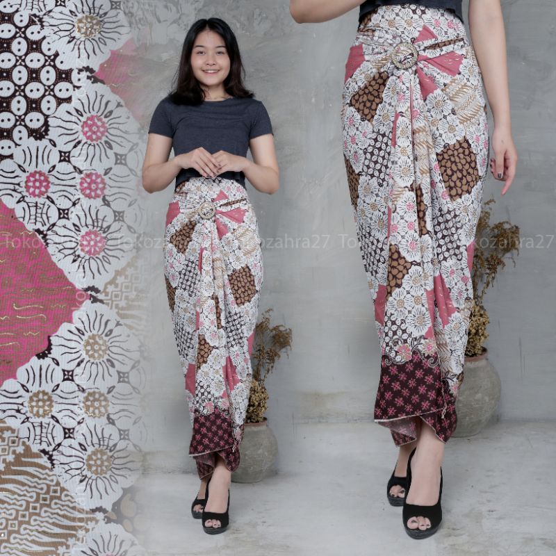 Rok Lilit Batik Instan Motif Wajik Rok Bawahan Kebaya Rok Kondangan