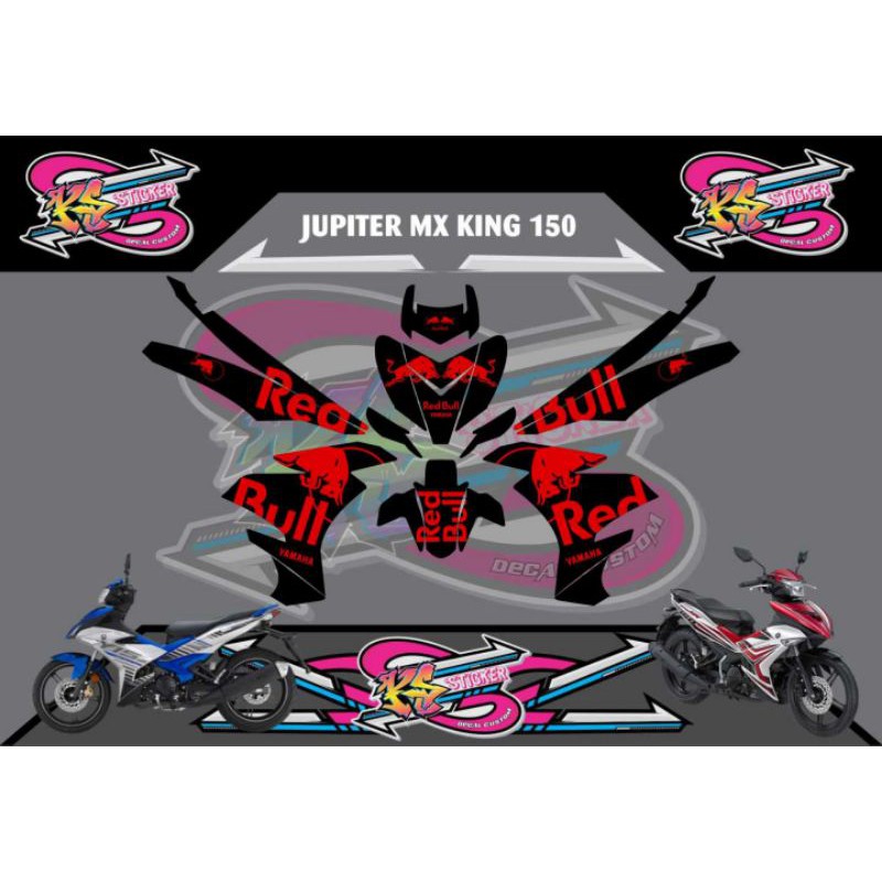 STICKER DECAL JUPITER MX KING 150 REDBULL