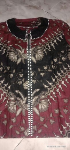Fiorecloth -  Blouse Batik Wanita Atasan Batik Wanita Baju Batik Wanita Ziper Depan Size M L Xl Xxl