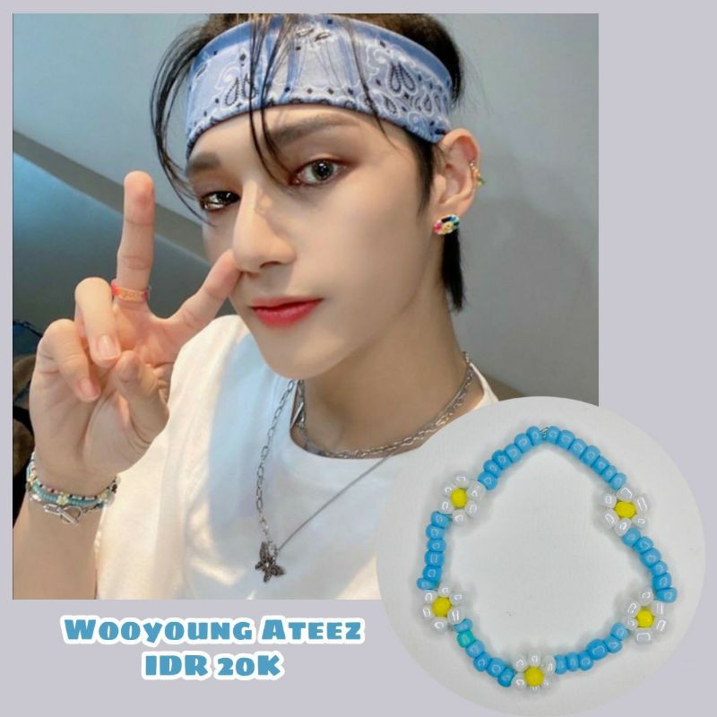 Wooyoung Ateez Bracelet//Gelang Wooyoung Ateez (+FREEBIES)