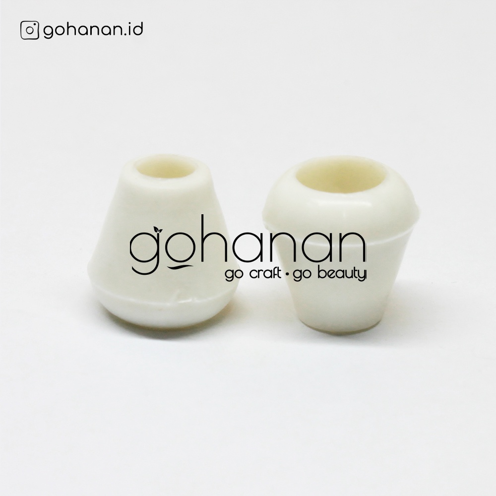 Stopper Plastik Ujung Tali Putih Susu