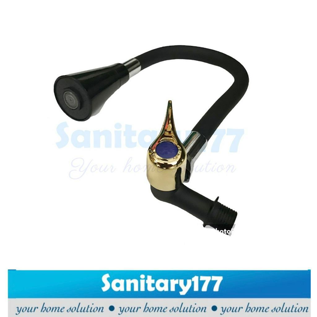 kran angsa  Fleksibel dapur 2in1 Murah HITAM Gold - keran air cuci piring sink flexible BLACK emas wastafel cuci piring 360 putar 6